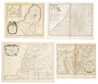 (HOLY LAND.) Group of 17 seventeenth-and-eighteenth-century engraved maps.